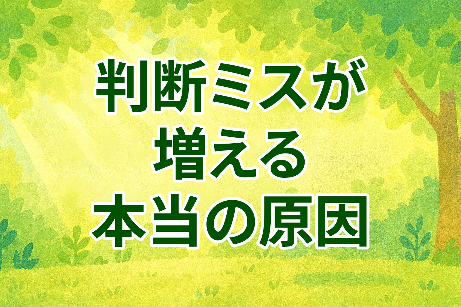 判断ミスが増える原因と意思決定疲れの関係