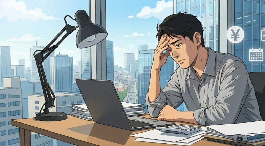 考えすぎによる脳疲労の状態図